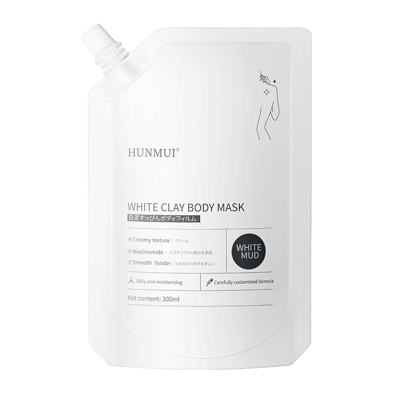 hanlun meiyu brightening white clay bare skin body mask 300ml - 300ml