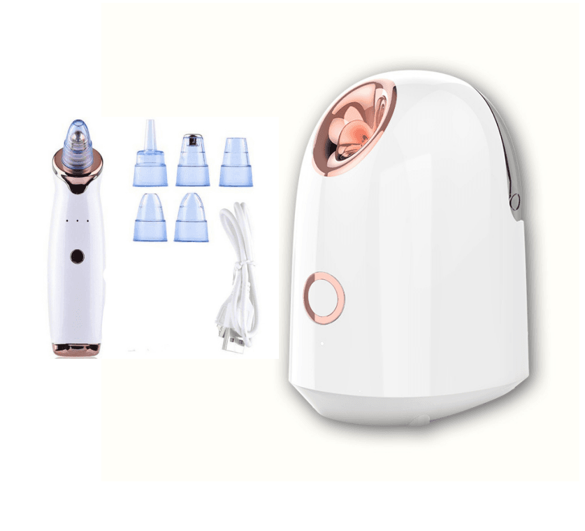 blackhead instrument electric suction facial washing instrument beauty acne cleaning blackhead suction instrument - Blackhead Instrument Electric Suction Facial Washing Instrument Beauty Acne Cleaning Blackhead Suction Instrument White Set