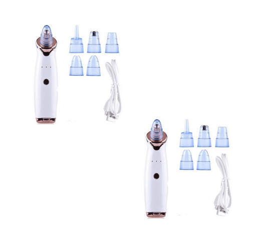 blackhead instrument electric suction facial washing instrument beauty acne cleaning blackhead suction instrument - Blackhead Instrument Electric Suction Facial Washing Instrument Beauty Acne Cleaning Blackhead Suction Instrument White 2 Piece Pack Pack