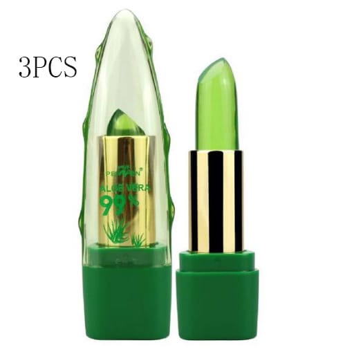 aloe vera gel color changing lipstick gloss moisturizer anti-drying desalination fine-grain lip blam care - Aloe Vera Gel Color Changing Lipstick Gloss Moisturizer Anti - drying Desalination Fine - grain Lip Blam Care 3 Piece Pack Pack
