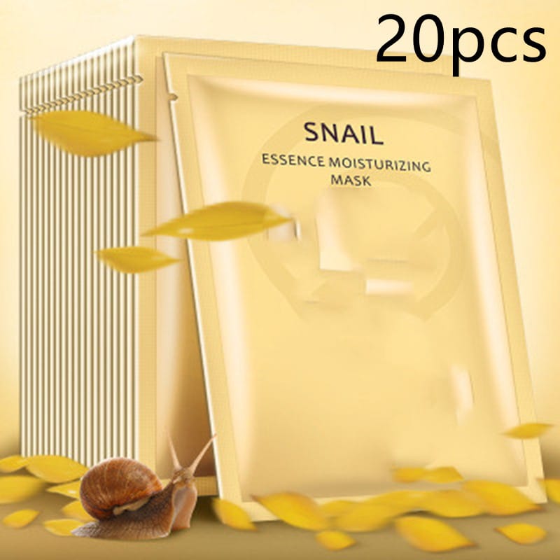 snail moisturizing whitening mask cosmetics - Snail Moisturizing Whitening Mask Cosmetics 20 Piece Pack Pack One piece of snail moist