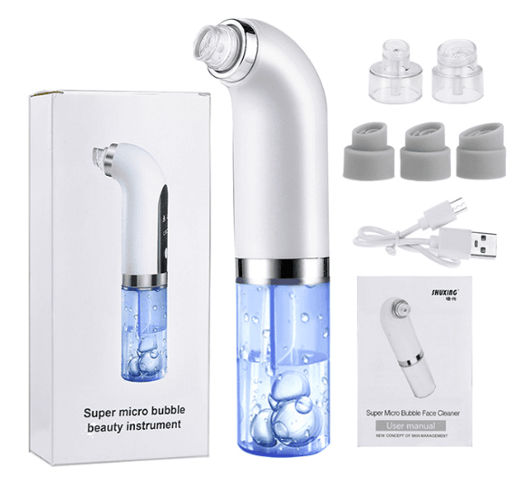 rechargeable pore care vacuum tool - White