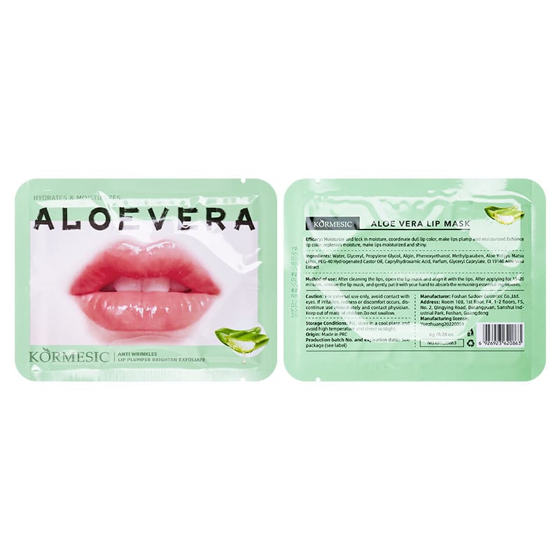 Popular english lip mask labial membrane aloe blueberry fruit lip mask patch - Aloe Lip Mask