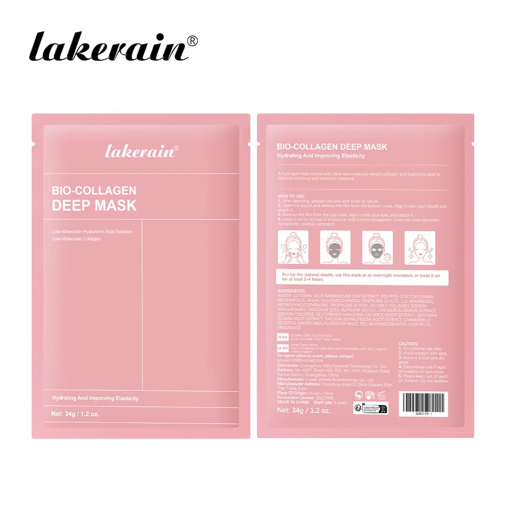 lakerain collagen hydrogel face mask set - 4 Mask Pack