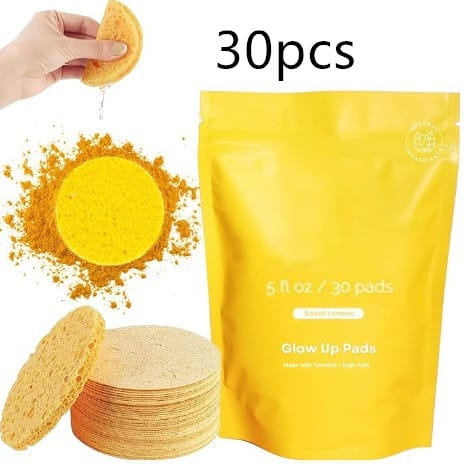 turmeric cleansing pad compressed turmeric kojic acid - Turmeric Cleansing Pad Compressed Turmeric Kojic Acid Yellow 30 Piece Pack Pack
