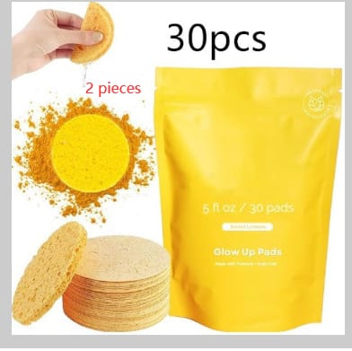 turmeric cleansing pad compressed turmeric kojic acid - Turmeric Cleansing Pad Compressed Turmeric Kojic Acid Yellow 30pcs2 pieces