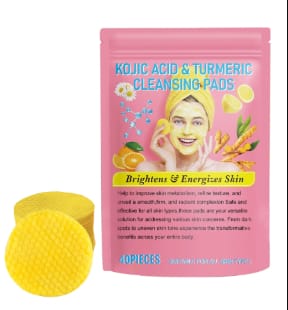 turmeric cleansing pad compressed turmeric kojic acid - Turmeric Cleansing Pad Compressed Turmeric Kojic Acid Yellow 40 Piece Pack Pack