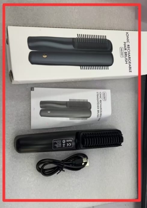 wireless charging anion straight comb usb charging for curling or straightening - Wireless Charging Anion Straight Comb Usb Charging For Curling Or Straightening Black