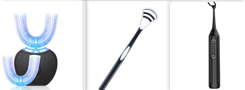 360 degrees intelligent automatic electric toothbrush waterproof u type tooth brush whitening blue light usb charging - 360 Degrees Intelligent Automatic Electric Toothbrush Waterproof U Type Tooth Brush Whitening Blue Light USB Charging Set4