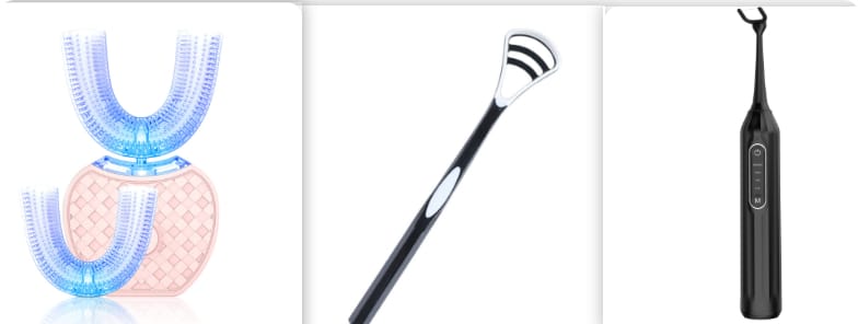 360 degrees intelligent automatic electric toothbrush waterproof u type tooth brush whitening blue light usb charging - 360 Degrees Intelligent Automatic Electric Toothbrush Waterproof U Type Tooth Brush Whitening Blue Light USB Charging Set3