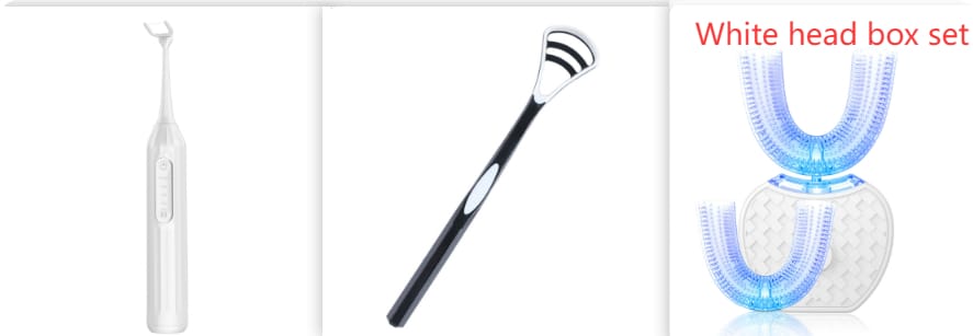 360 degrees intelligent automatic electric toothbrush waterproof u type tooth brush whitening blue light usb charging - 360 Degrees Intelligent Automatic Electric Toothbrush Waterproof U Type Tooth Brush Whitening Blue Light USB Charging Set5