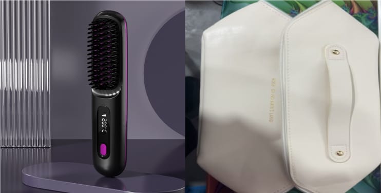 2 in 1 straight hair comb wireless hair straightener brush hair fast heating portable hot curler usb charging - 2 In 1 Straight Hair Comb Wireless Hair Straightener Brush Hair Fast Heating Portable Hot Curler USB Charging Set6