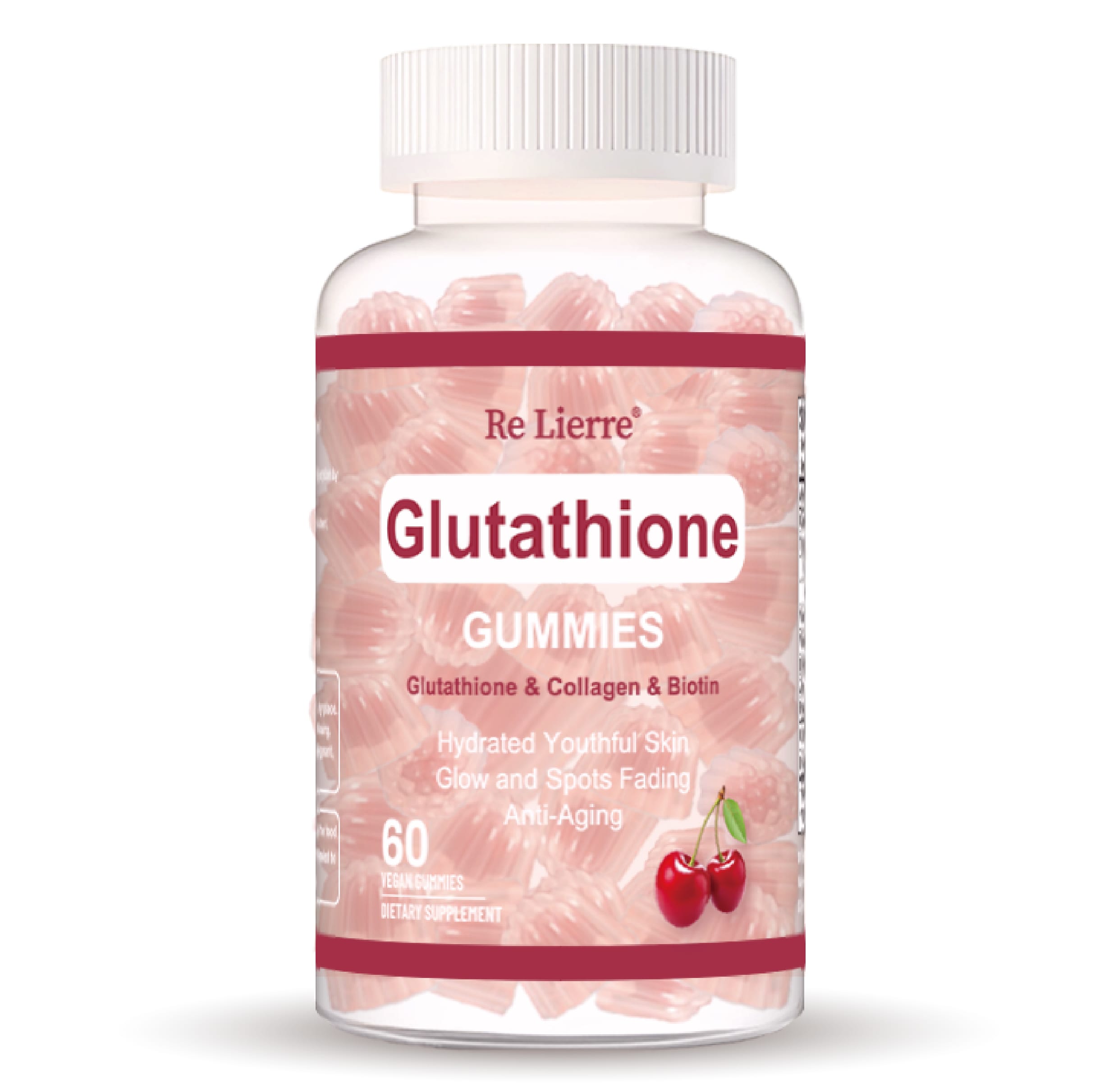 glutathione collagen gummies cherry - Red