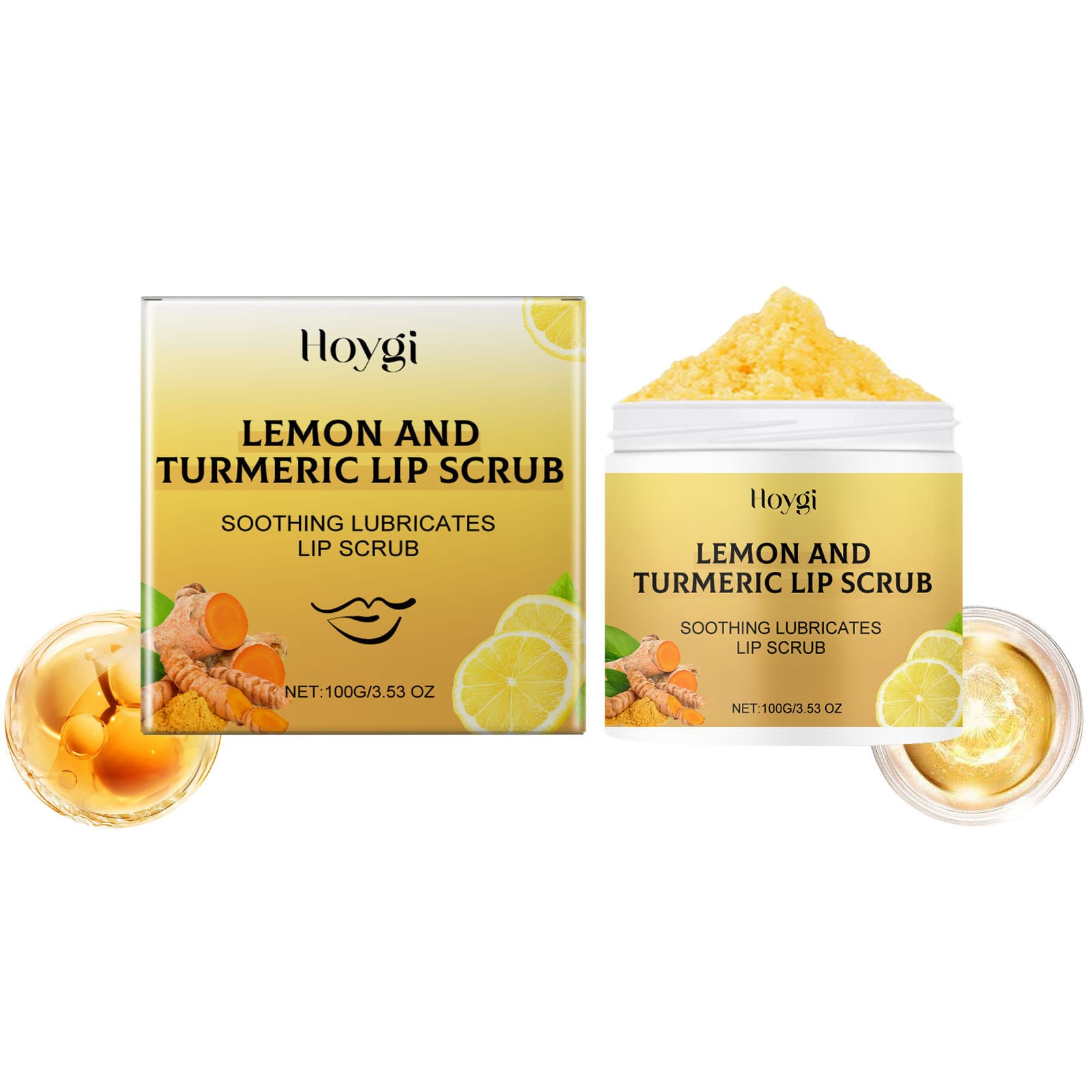 turmeric lemon lip scrub cream moisturizing and drying - Turmeric Lemon Lip Scrub Cream Moisturizing And Drying 100g